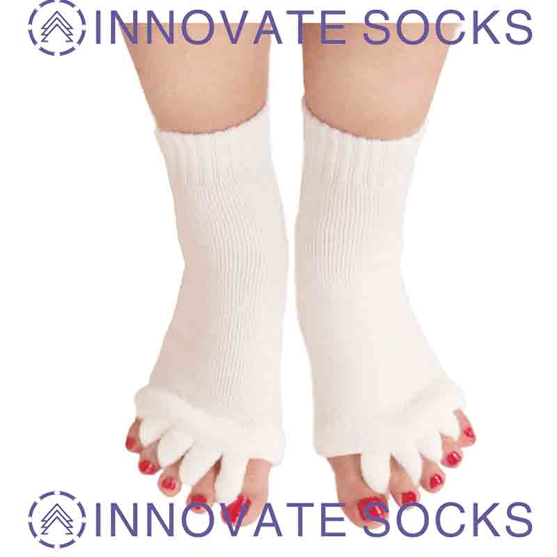 Massaggio sanitario Cinque Toe Open Toe Socks Anti Thumb Valgus Spalato Toe Crew Socks