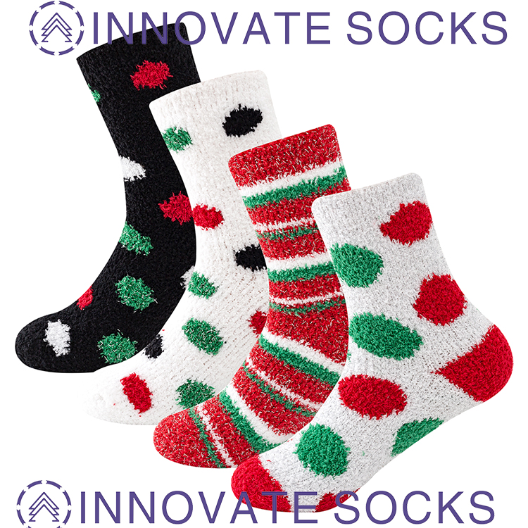 Cozy Soft Crew Socks per Natale