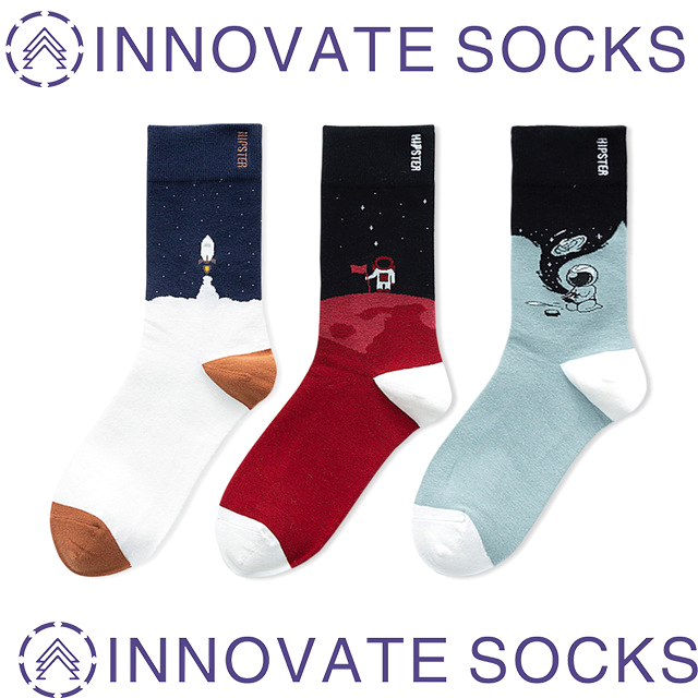 Men Trendy Astronaut Socks